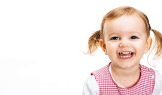 little girl with pigtails 